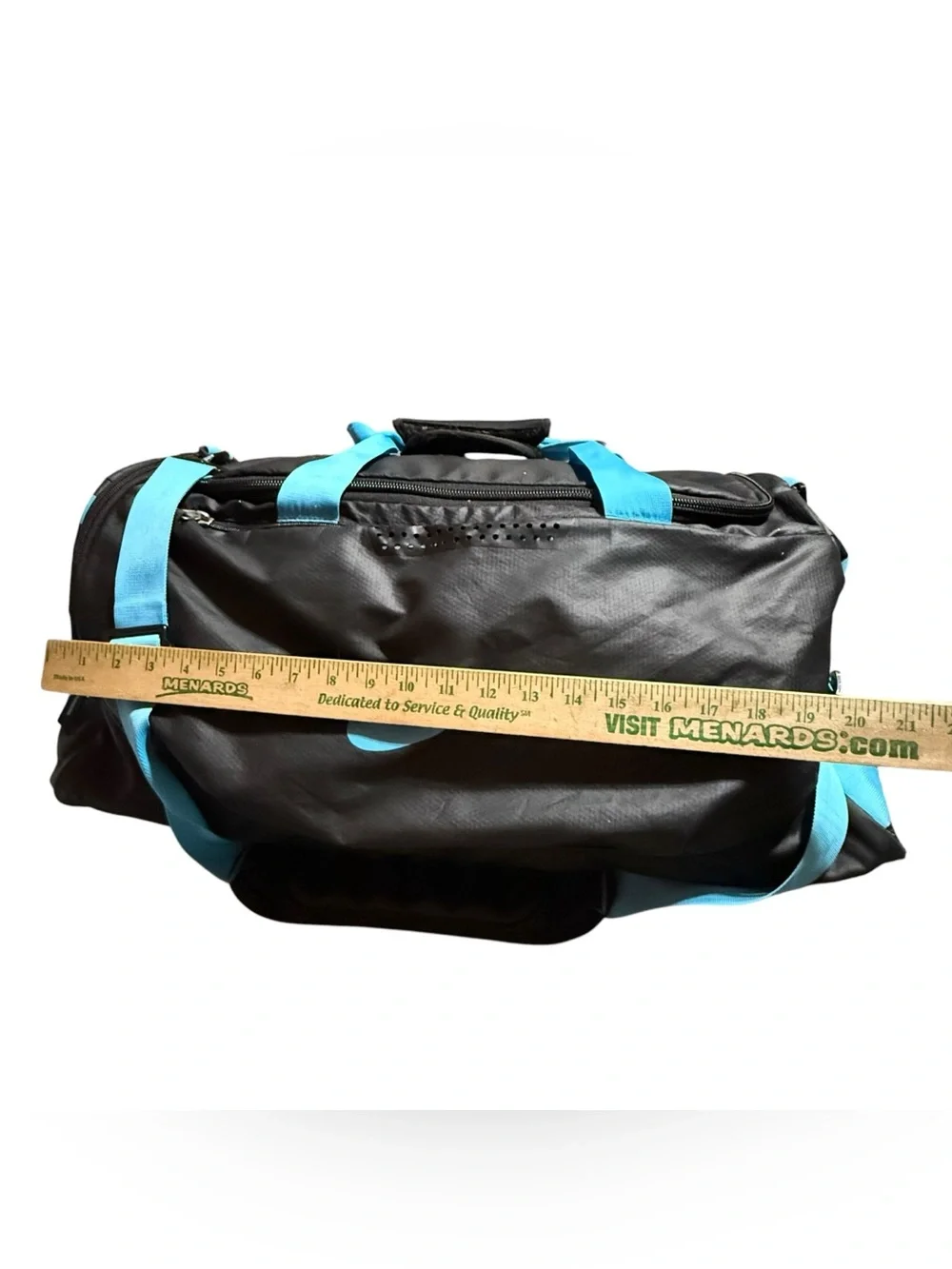 Nike Max Air Duffel Gym Bag Black Blue Large